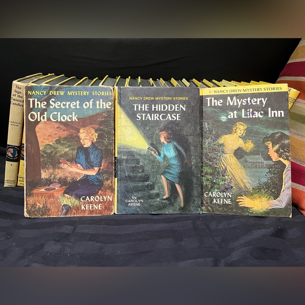 ✨ Vintage Nancy Drew Mystery Stories — Yellow Spine Set (25 Books) 📚